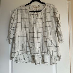 Not Perfect Linen Top Size Small